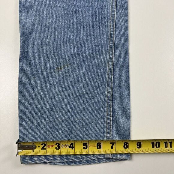 Vintage Levis 505 Orange Tab Distressed Jeans 36 X 30 Light Wash Denim - Picture 3 of 12